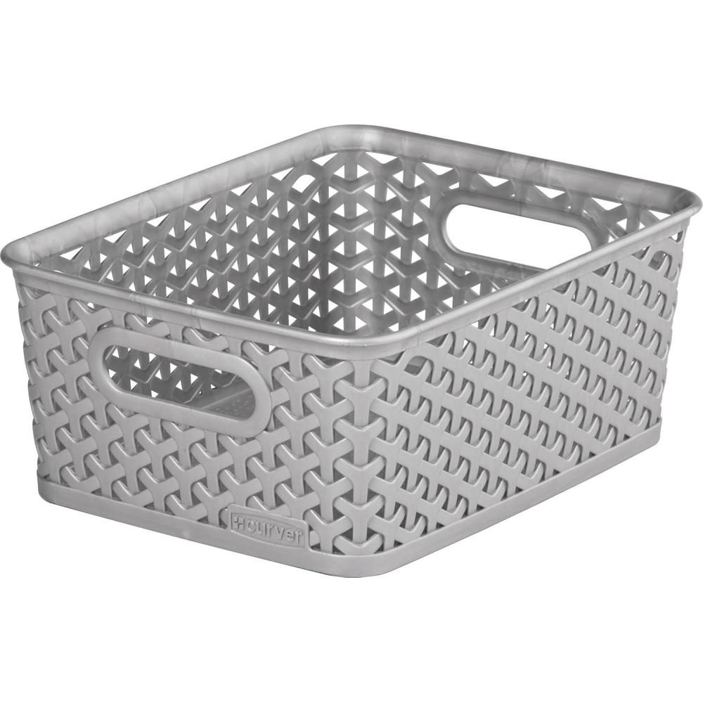 image:imageCURVER Panier de Rangement My Style 4L Aspect Rotin Textur Pour Chambre Salon Salle de Bain Buanderie 255x196x102 cm Ivoire 70 recyclArgent