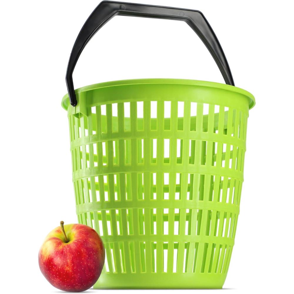 image:imageKADAX Rcipient rond avec anse Panier linge robuste 12 l En plastique Avec motif perfor 12 l Vert12 L Vert