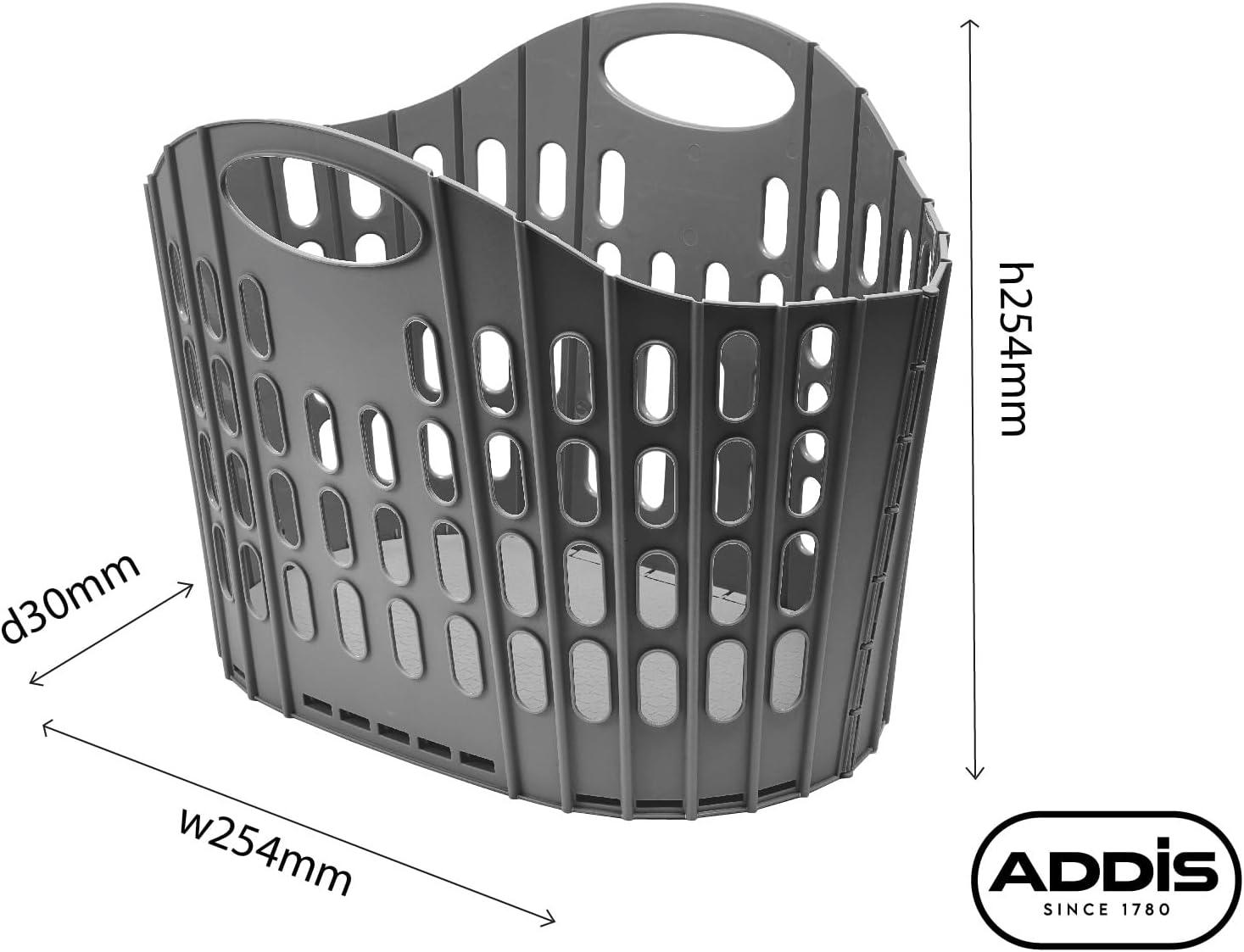 image:imageAddis Flat Easy Panier linge flexible pour linge Vert ortie 38 l