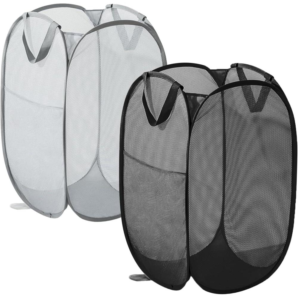 image:image2 Pices Panier  Linge Pliable75L Paniere a Linge SalePaniers  Linge Pliables pour BuanderieSalle de BainChambre  CoucherChambre denfantVoyage Noir  GrisNoir 1 Gris 1