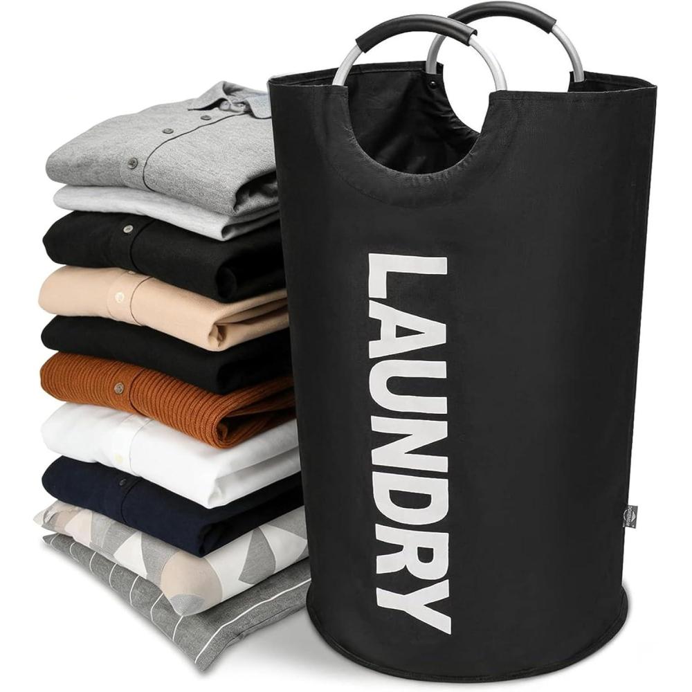 image:imageGrand panier linge pliable sac linge sale sac linge impermable pour buanderie salle de bain chambre coucher 90 lNoir