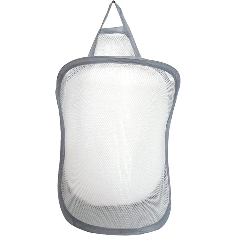 image:imagePanier Linge Pop Up Panier De Rangement De Linge Sac De Lavage Pliable Sac De Rangement Jouet Suspendu Avec Poigne GrisGris