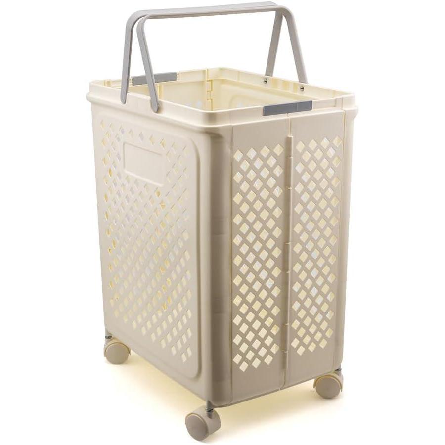 image:imagePanier linge pliable amovible Panier de rangement roulettes pour appartement salle de bain chambre coucher dortoir grandgrand