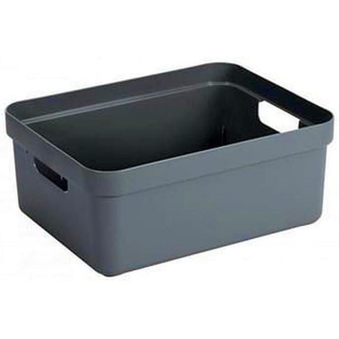 image:imageSunware Sigma Home Boite de Rangement 24L 445x345x183cm Plastique Panier rangement bleuGris