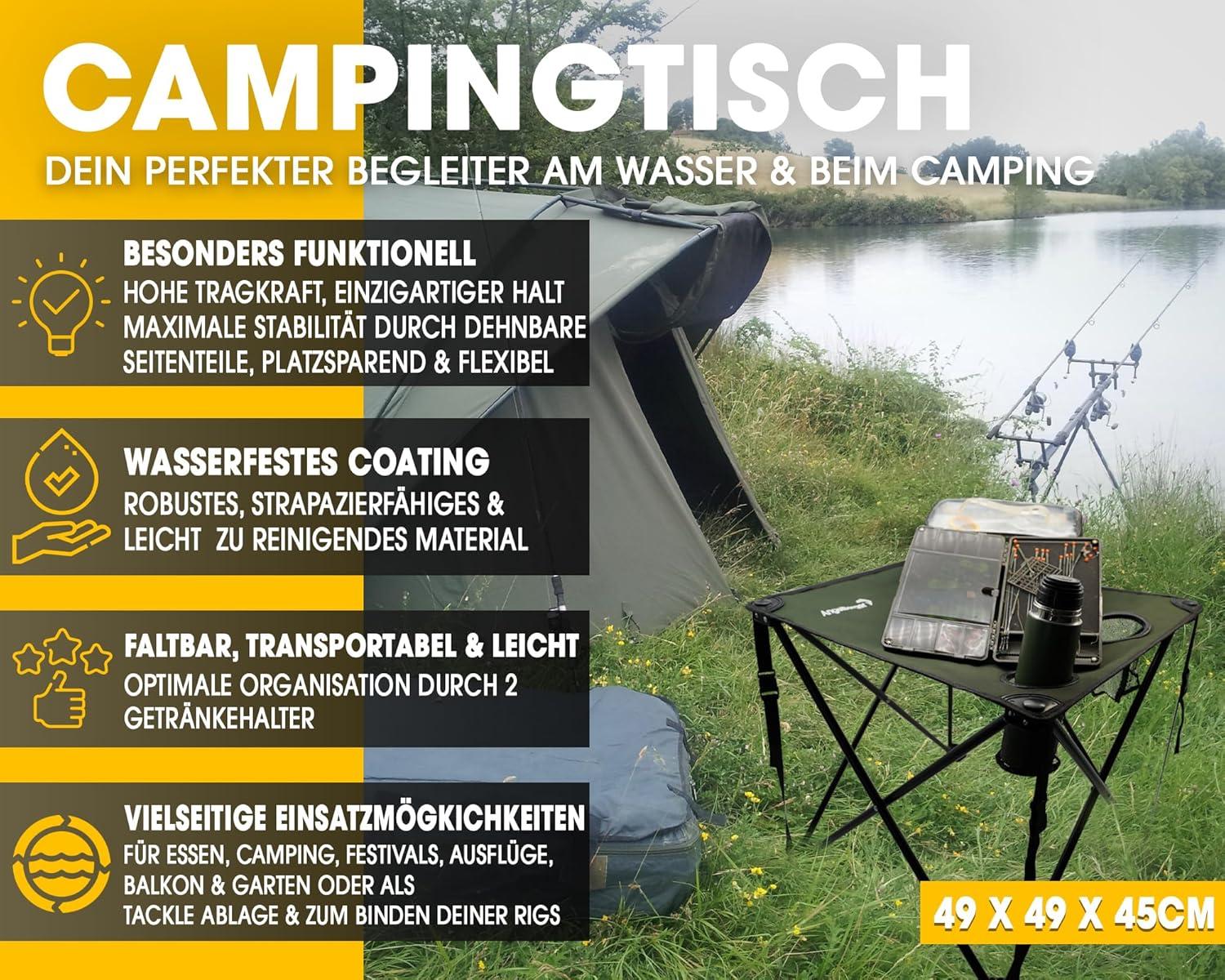 image:imageAngelBerger Table de camping pliable avec 2 portegobelets table de pche table pliante
