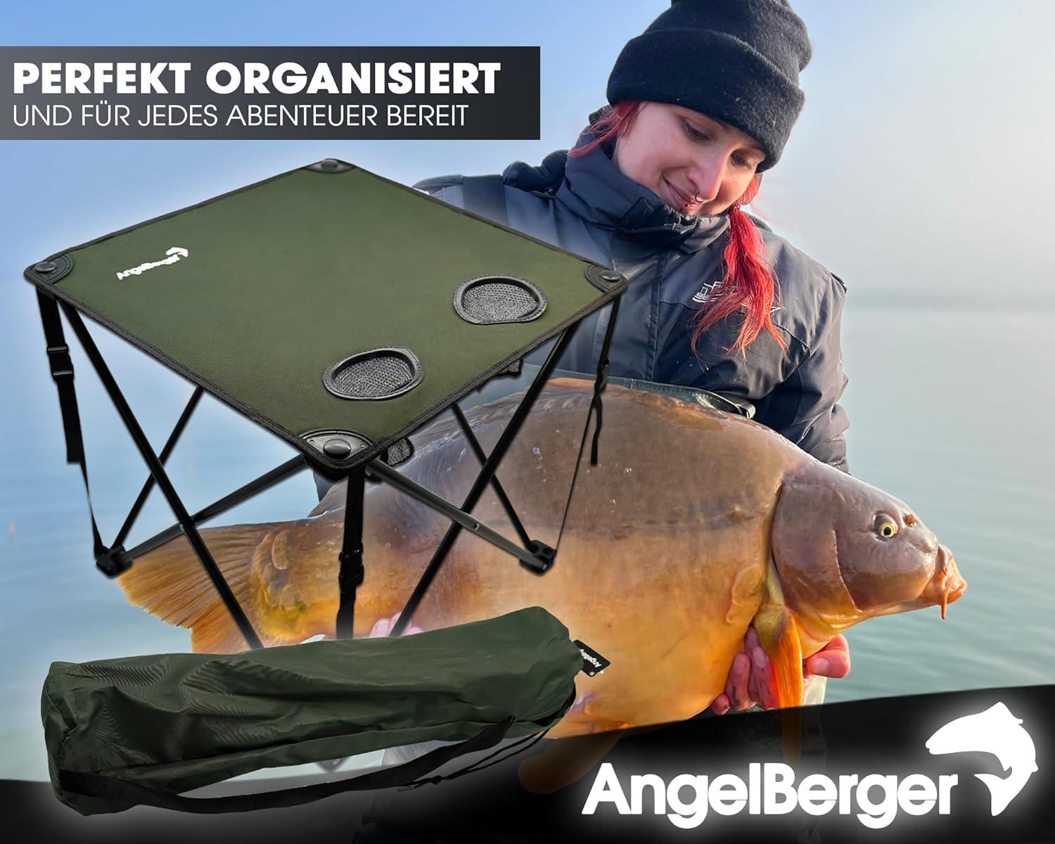 image:imageAngelBerger Table de camping pliable avec 2 portegobelets table de pche table pliante
