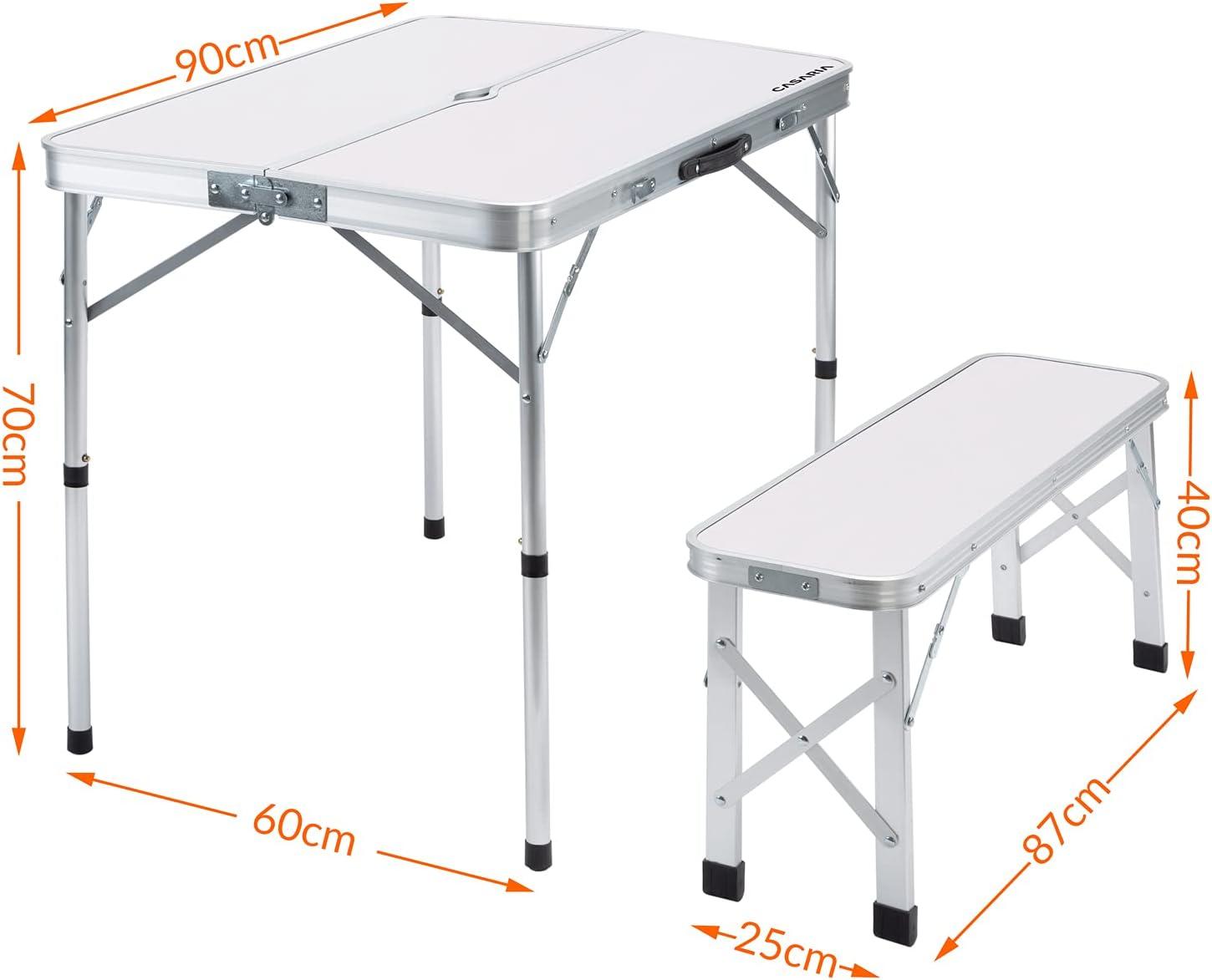 image:imageTable de Camping XXL 2 bancs Fonction Valise Ensemble Table bancs Camping ChoixBlanc