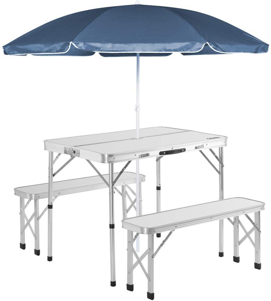 image:imageTable de Camping XXL 2 bancs Fonction Valise Ensemble Table bancs Camping ChoixBlanc