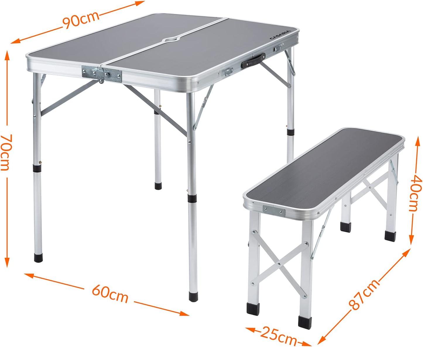 image:imageTable de Camping XXL 2 bancs Fonction Valise Ensemble Table bancs Camping ChoixGris