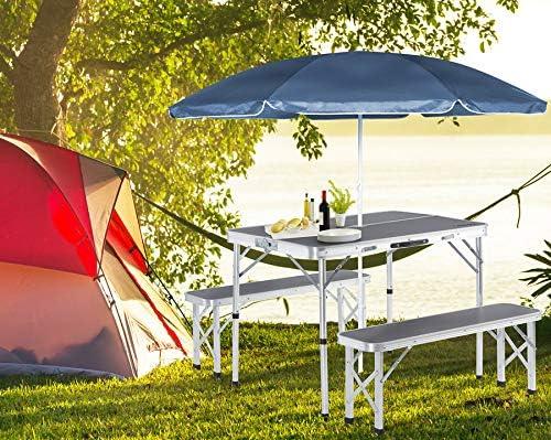 image:imageTable de Camping XXL 2 bancs Fonction Valise Ensemble Table bancs Camping ChoixGris