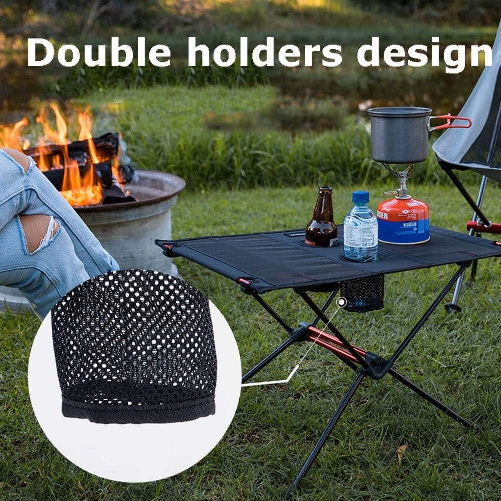 image:imageTentock Table de Camping Pliante Ultralgre en Aluminium pour lextrieur avec Sac en Filet idale pour Les barbecues TableNoir