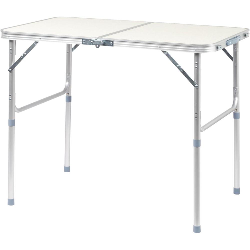 image:imageBonnlo Table de Jardin Pliante Portable en Alliage dAluminium 3 Hauteurs Rglables 120x60x70cm Pliable pour la Terrasse Le Camping la PlageLe BalconLe Bureau60x90cm