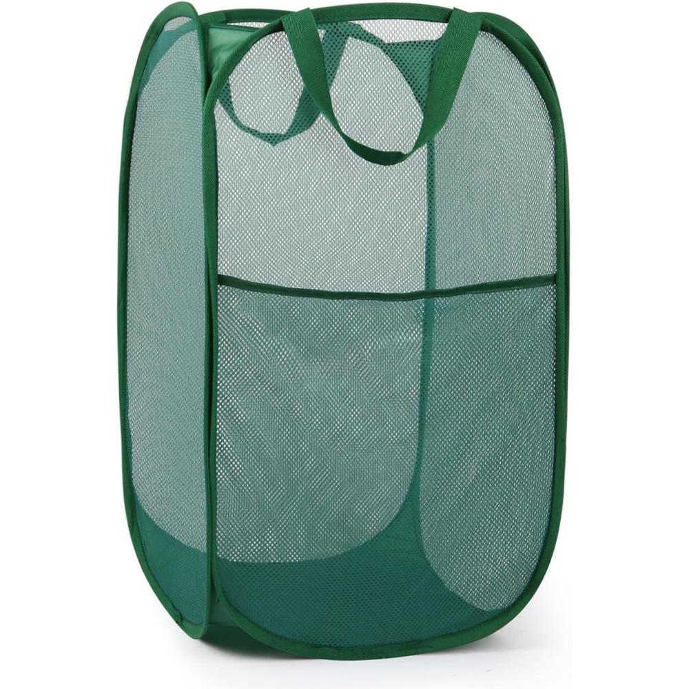 image:imagePanier linge vertical pliable Panier linge pliable avec poignes et poche latrale Panier linge portable pour buanderie chambre et voyage 36 x 36 x 58 cmVerticale
