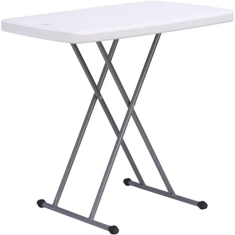 image:imageTable Compacte et Pliable Table Pliante Table de Camping Table Pliante Ajustable76 x 50 x 486174 cm Blanc Matriau HDPE BlancBlanc