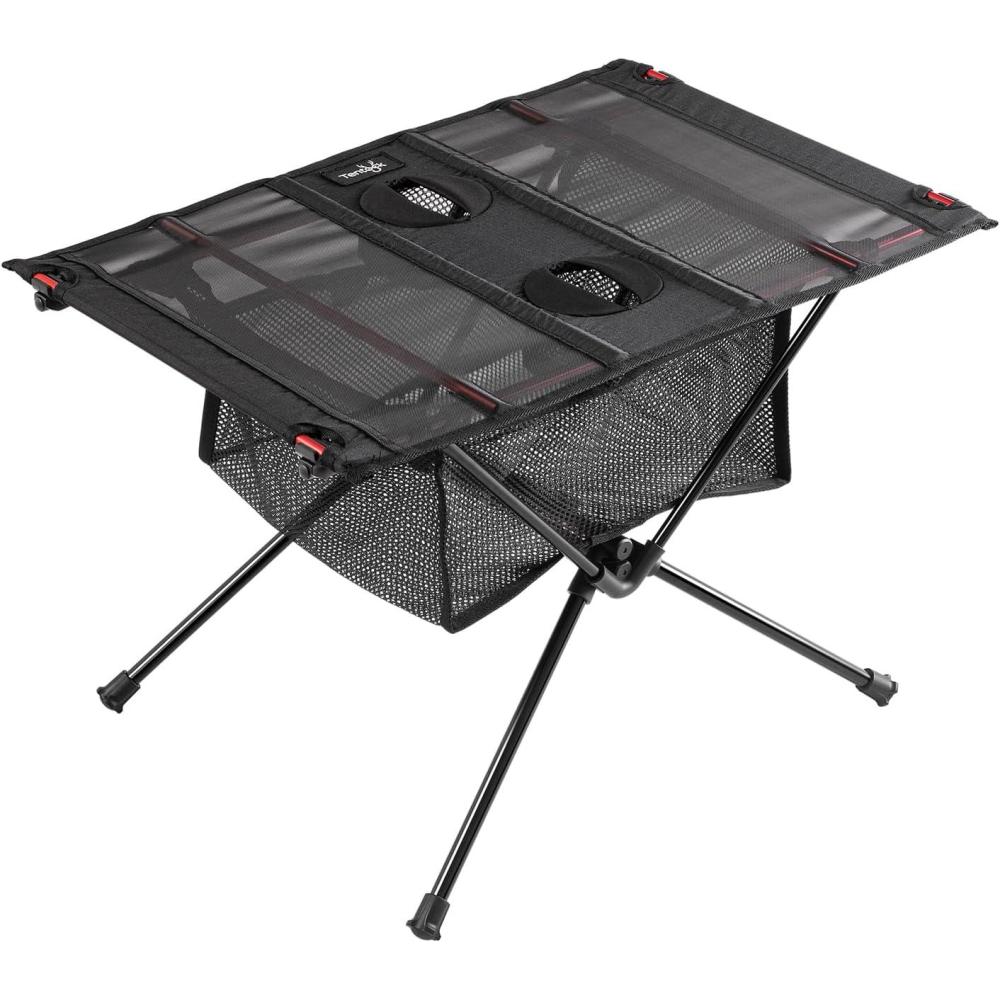 image:imageTentock Table de Camping Pliante Ultralgre en Aluminium pour lextrieur avec Sac en Filet idale pour Les barbecues TableFilets et Tables