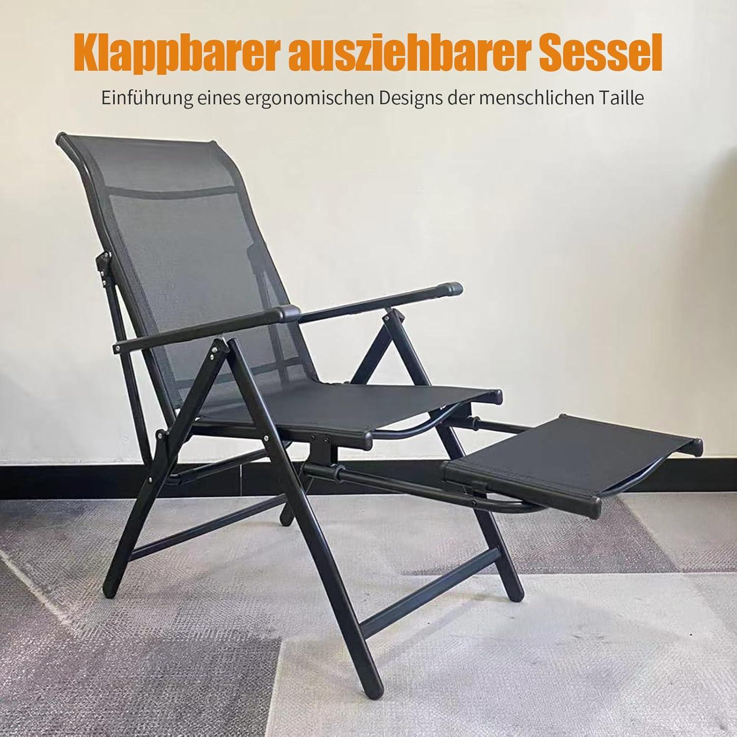 image:imageChaise longue pliable avec appuitte Dossier rglable de 0 170 Pour patio jardin plage piscine AYMDF6SD57