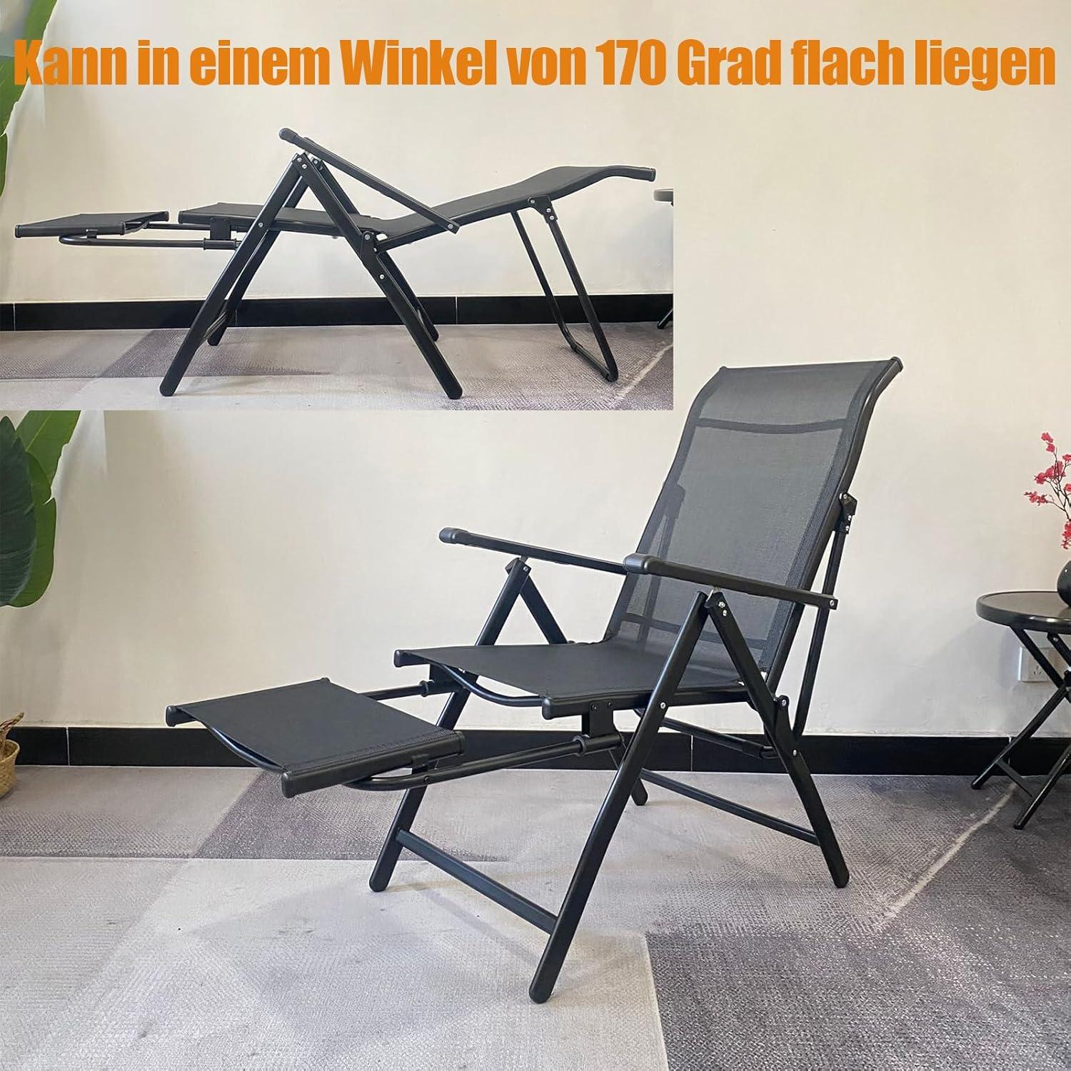 image:imageChaise longue pliable avec appuitte Dossier rglable de 0 170 Pour patio jardin plage piscine AYMDF6SD57