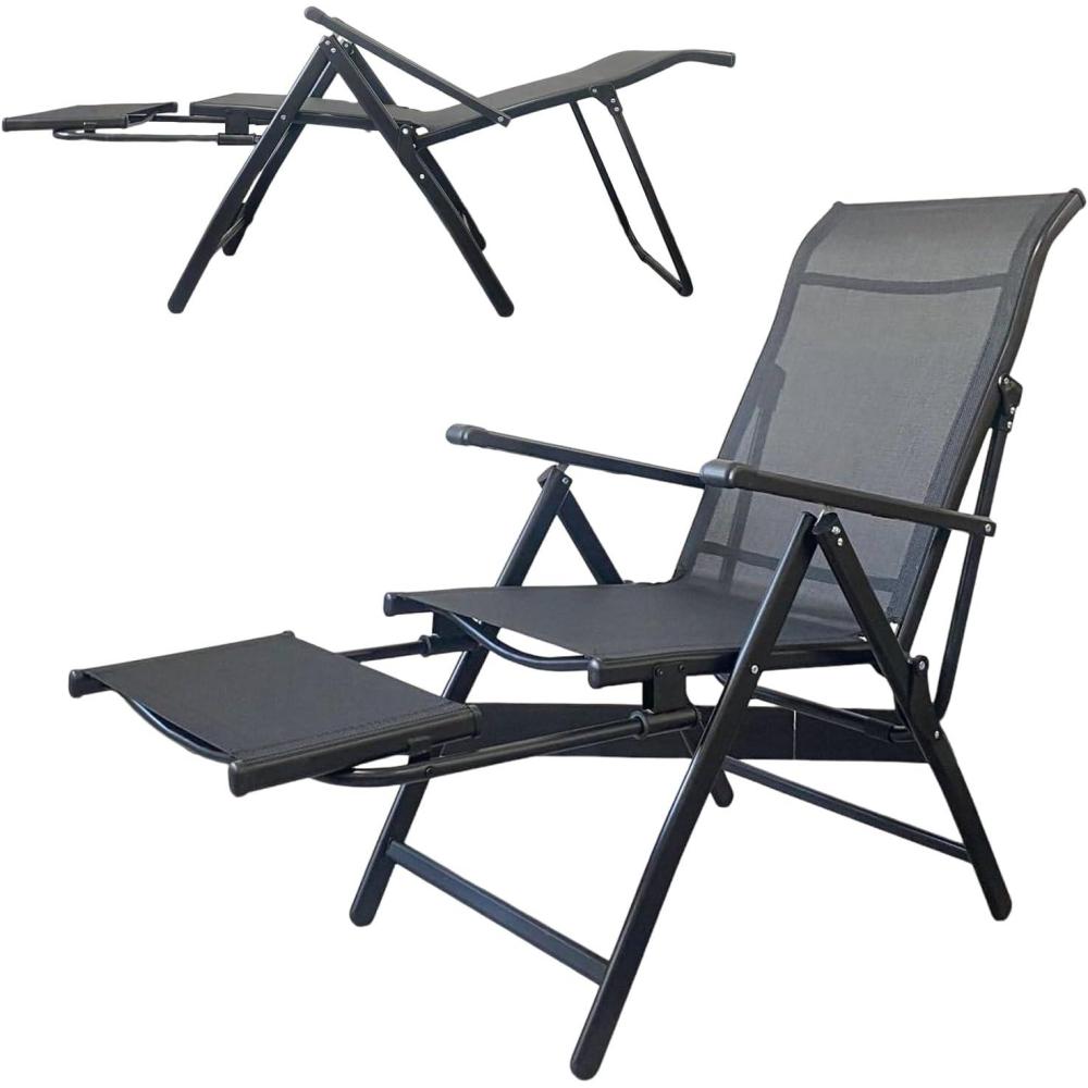 image:imageChaise longue pliable avec appuitte Dossier rglable de 0 170 Pour patio jardin plage piscine AYMDF6SD57