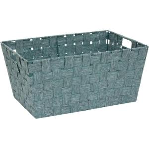 5 five simply smart 5Five – Panier de Rangement LISE Vert en Polyester et Acier – 12l – 38x26x18cm – Organisateur, Boîte de Rangement Polyvalente, Accessoire Pratique