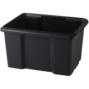 SUNDIS | Bac de rangement empilable et superposable – Contenance 45 Litres – Noir – Fabriqué à partir de 100% de matière recyclée – 4005003(Noir/Blanc)